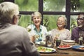 Group of Senior Retirement Meet up Happiness Concept Royalty Free Stock Photo