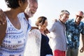 Group of seniors on the beach Royalty Free Stock Photo