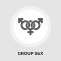 Group sex flat icon Royalty Free Stock Photo