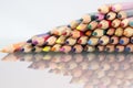 Group of sharp colored pencils Royalty Free Stock Photo