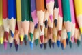 Group of sharp colored pencils