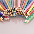 Group of sharp colored pencils Royalty Free Stock Photo