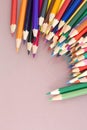 Group of sharp colored pencils Royalty Free Stock Photo