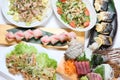 Group shot of Japanese food dishes