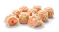Shrimp Siu Mai Dumplings on White Background Royalty Free Stock Photo