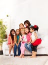 Group of singing kids Royalty Free Stock Photo