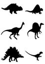 Group of six dinosaurs who lived on Earth ÃÂ®n the Cretaceous era