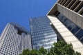 Group of skyscrapers and blue sky above Royalty Free Stock Photo