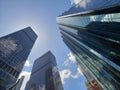 Group Skyscrapers in downtown of city Los Angels CA