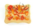 Group Sliced Hot Peppers