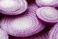 Group of Sliced Red Onion Rings Royalty Free Stock Photo