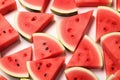 a group of slices of watermelon