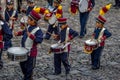 Group of small children Marching Band in Uniforms - Antigua, Guatemala