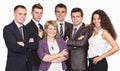 Group of smiling business people. Isolated over Royalty Free Stock Photo