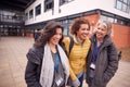 Group Of Smiling Female Mature Students Walking Outside College Building Royalty Free Stock Photo