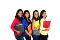 Group of smiling female students. Royalty Free Stock Photo