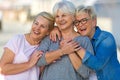 Group of senior women smiling