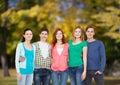 Group of smiling students standing Royalty Free Stock Photo