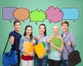 Group of smiling teenagers Royalty Free Stock Photo