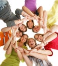 Group of smiling teenagers staying together Royalty Free Stock Photo