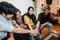 Group of smiling teenagers staying together Royalty Free Stock Photo