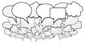 Group of social media talk speech bubbles Royalty Free Stock Photo