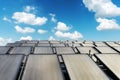 Group of Solar panel system on house roof Royalty Free Stock Photo