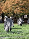 Group of soldier statues at Korean War Memorial in Washington D.C. Royalty Free Stock Photo