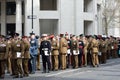 Group of soldiers after parade