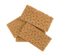 Group of sourdough whole grain crispbread crackers Royalty Free Stock Photo