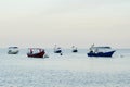 Speed boat for island hoping activities moored Royalty Free Stock Photo