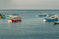 Speed boat for island hoping activities moored Royalty Free Stock Photo