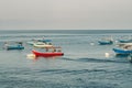 Speed boat for island hoping activities moored Royalty Free Stock Photo