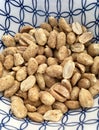 Spiced peanuts in a bowl Royalty Free Stock Photo
