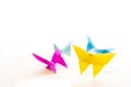 Group of Springtime Origami Butterflies