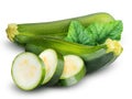 Group of squashes vegetable marrow zucchini on white ba Royalty Free Stock Photo