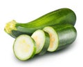 Group of squashes vegetable marrow zucchini on white ba Royalty Free Stock Photo