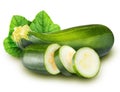 Group of squashes vegetable marrow zucchini on white ba Royalty Free Stock Photo