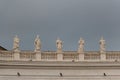 Group of statues of the colonnade, The Apostolic Palace, Vatican city state, Italy Royalty Free Stock Photo