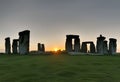 a group of Stonehenge standing in a field Royalty Free Stock Photo