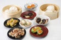 Group of stream Dim Sum chinese food Royalty Free Stock Photo