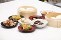 Group of stream Dim Sum chinese food (selective focus) Royalty Free Stock Photo