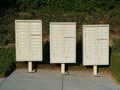 A Group of street postal mail boxes