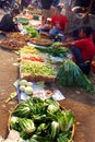 A group street vendor in a wet market