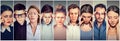 Group of stressed people having headache Royalty Free Stock Photo
