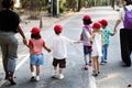 Group of student is on a field trips Royalty Free Stock Photo