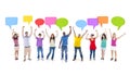 Group of Student Speech Bubbles Discussion Royalty Free Stock Photo