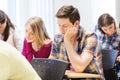 Group of students in classroom Royalty Free Stock Photo