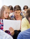 Group of students in classroom Royalty Free Stock Photo