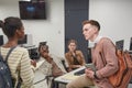 Group of Students Communicating Royalty Free Stock Photo